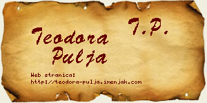 Teodora Pulja vizit kartica